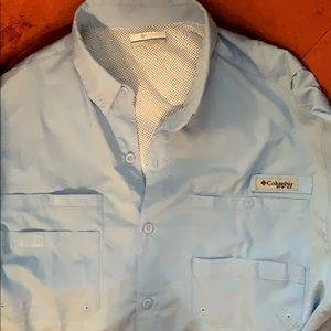 PFG Long Sleeve Light Blue Fishing Shirt
